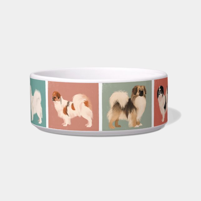 Tibetan Spaniel Dog Bowl (Front)