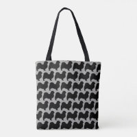 Tibetan Spaniel Dog Breed Silhouettes Pattern