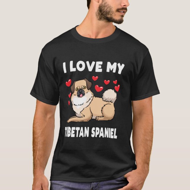 Tibetan Spaniel Dog Long Sleeve T Shirt (Front)