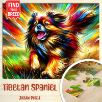 Tibetan Spaniel Dog Portrait Acrylic Art Print Dog