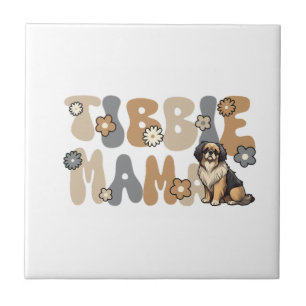 Tibetan Spaniel Groovy Tibbie Mama Tile