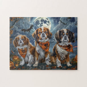 Tibetan Spaniel Halloween Spooky  Jigsaw Puzzle