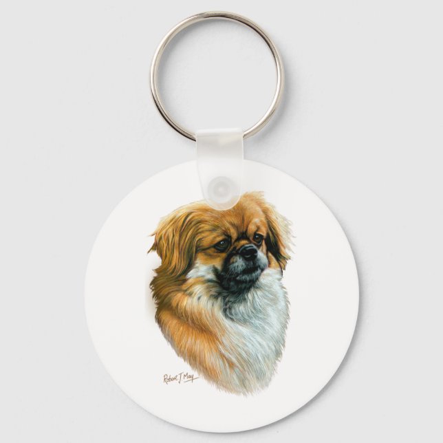 Tibetan Spaniel Key Ring (Front)
