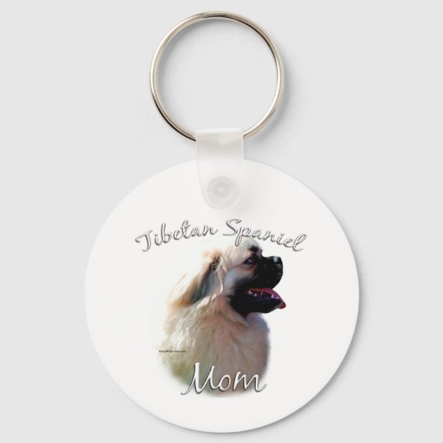 Tibetan Spaniel Mum 2 Key Ring (Front)