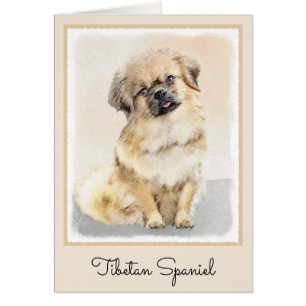 Tibetan Spaniel Painting - Cute Original Dog Art