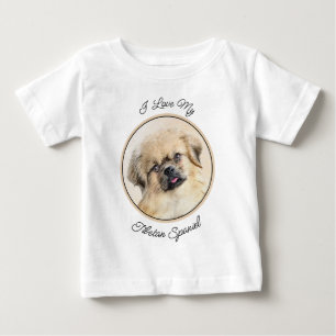 Tibetan Spaniel Painting - Cute Original Dog Art Baby T-Shirt