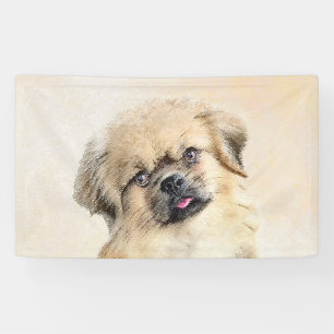 Tibetan Spaniel Painting - Cute Original Dog Art Banner