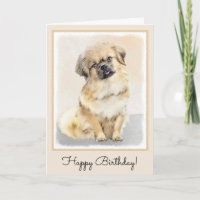 Tibetan Spaniel Painting - Cute Original Dog Art