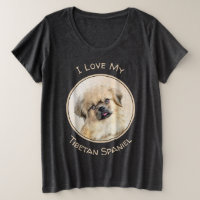 Tibetan Spaniel Painting - Cute Original Dog Art