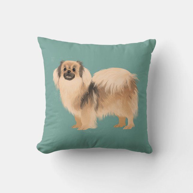 Tibetan Spaniel Pillow- Two-sided Cushion (Front)