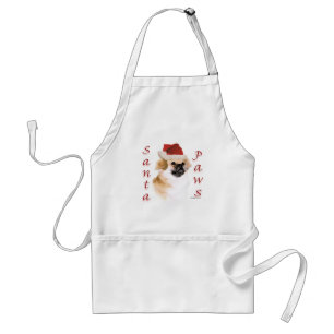 Tibetan Spaniel Santa Paws Standard Apron