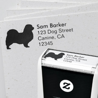 Tibetan Spaniel Silhouette Return Address Self-inking Stamp