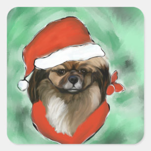 Tibetan Spaniel Square Sticker