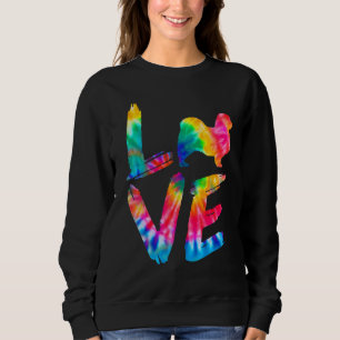 Tibetan Spaniel Tie Dye Love Dog Mum Dad Sweatshirt
