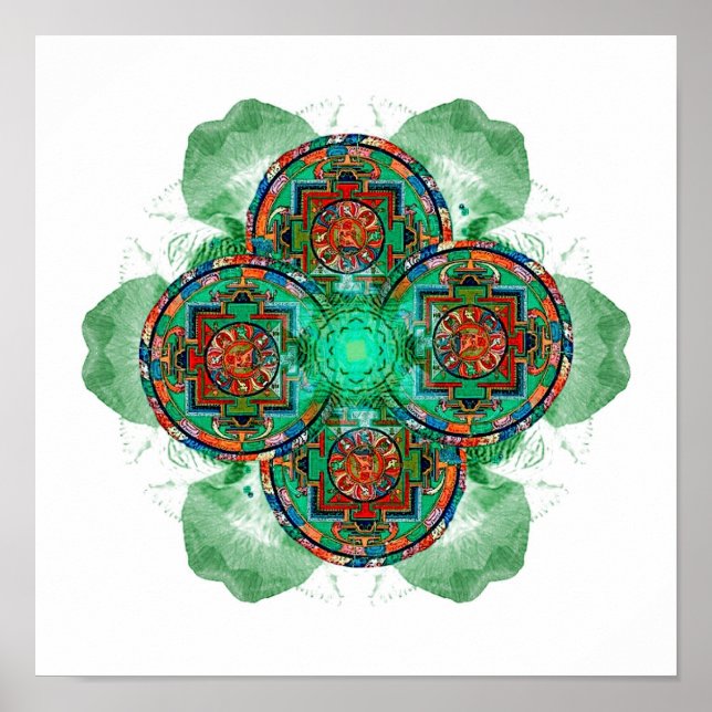 Tibetan Tantric Mandala Poster (Front)