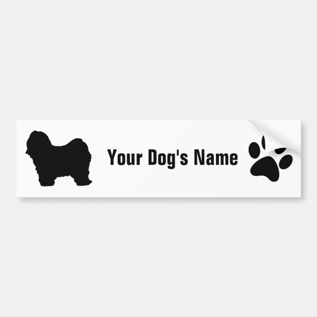 Tibetan Terrier チベタン・テリア Bumper Sticker (Front)