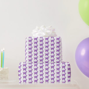 Tibetan Terrier Dog Silhouette PPYB White Birthday Wrapping Paper