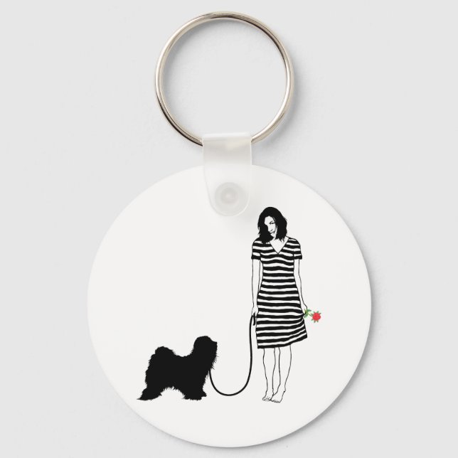 Tibetan Terrier Key Ring (Front)
