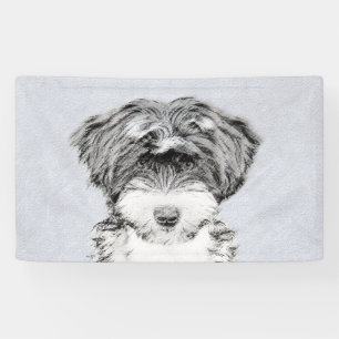Tibetan Terrier Painting - Cute Original Dog Art Banner