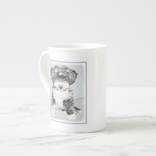 Tibetan Terrier Painting - Cute Original Dog Art Bone China Mug