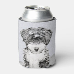 Tibetan Terrier Painting - Cute Original Dog Art Can Cooler