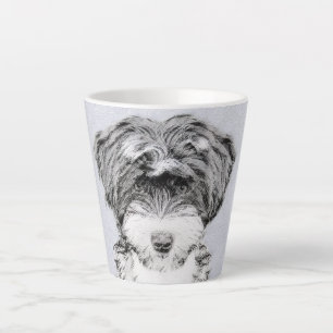Tibetan Terrier Painting - Cute Original Dog Art Latte Mug