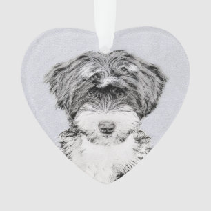Tibetan Terrier Painting - Cute Original Dog Art Ornament