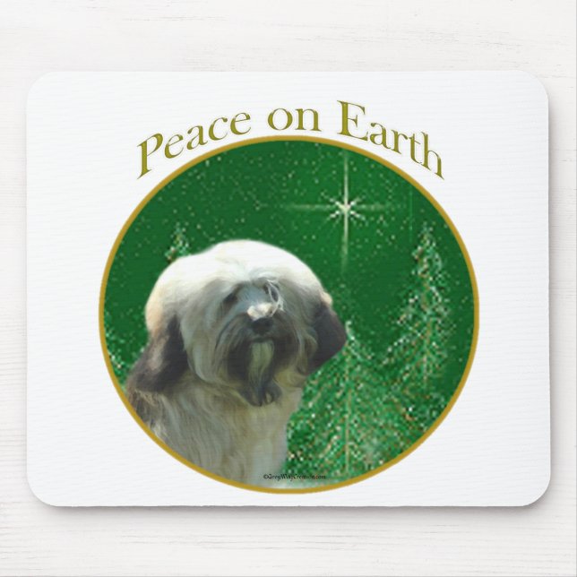 Tibetan Terrier Peace Mouse Pad (Front)