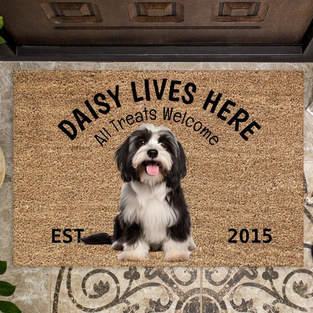 Tibetan Terrier Personalised Dog Lover  Doormat (Creator Uploaded)