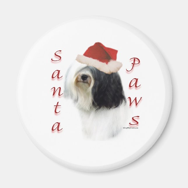 Tibetan Terrier Santa Paws Magnet (Front)