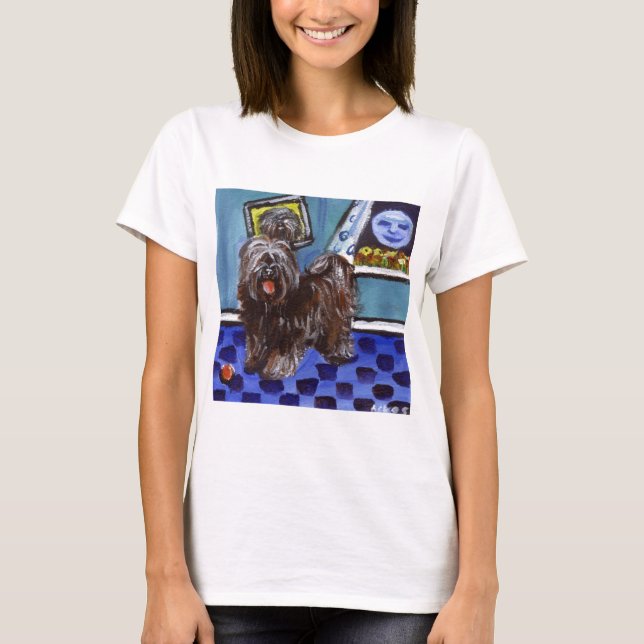 Tibetan terrier senses smiing moon T-Shirt (Front)