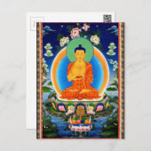 Tibetan Thangka Prabhutaratna Buddha Postcard (Front/Back)