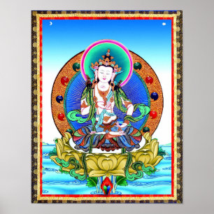 Tibetan Thangka Vajrasattva Tattoo Mandala  Poster