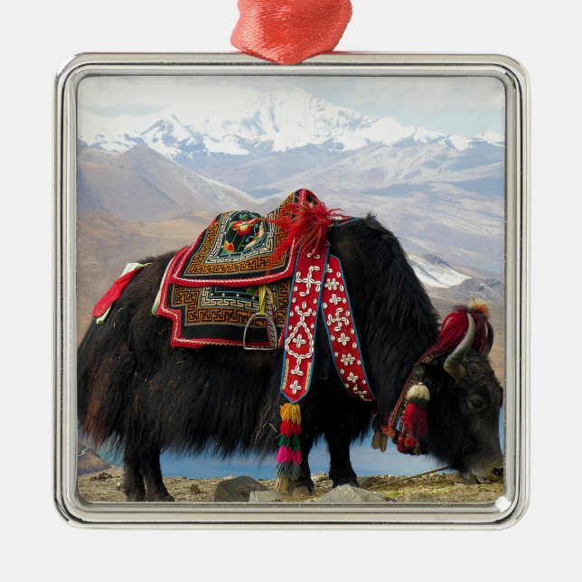 Tibetan Yak Metal Tree Decoration (Front)