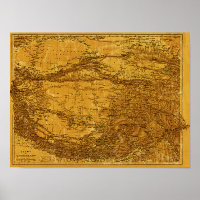 TibetPanoramic MapTibet 2 Poster (Front)