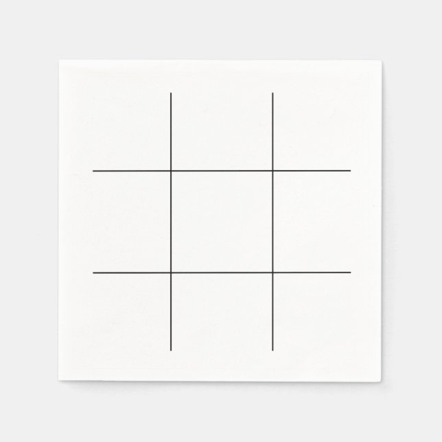 Tic Tac Toe Board Napkin (Front)