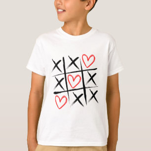 Tic-tac-toe Hearts And Crosses Valentine's Day  T-Shirt
