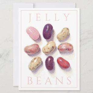 TIC TAC TOE JELLY BEANS 6.5x8.75 Flat Card