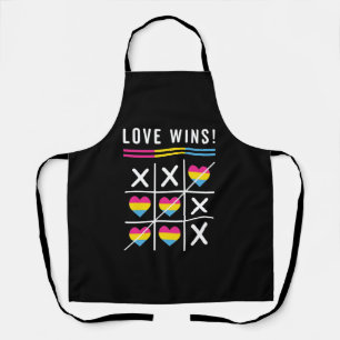Tic Tac Toe Love Wins LGBTQ Pansexual Pride Apron