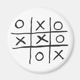 Tic-Tac-Toe Noughts and Crosses Magnet
