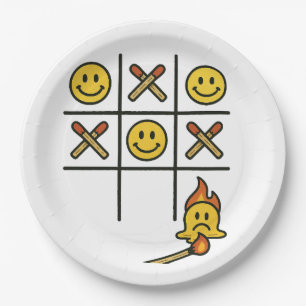 Tic Tac Toe Paper Plate