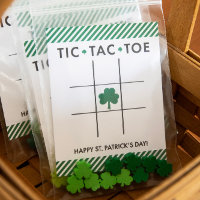 Tic Tac Toe St. Patrick's Day Card for Kids