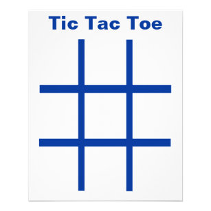 Tic Tac Toe TAG Grid (use 1-1/4" fridge magnets) Flyer
