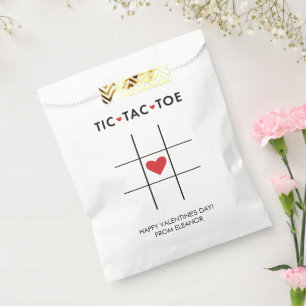 Tic Tac Toe Valentine, Kids School Classroom Favour Bags