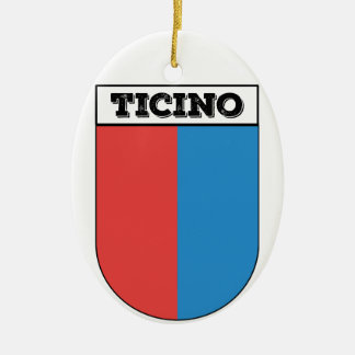 Ticino, Coat of Arms. Cantons of Switzerland Ceramic Tree Decoration