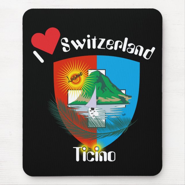 Ticino Svizzera / Tessin Schweiz Mousepad (Front)
