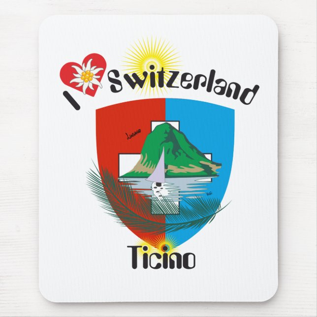 Ticino Svizzera / Tessin Schweiz Mousepad (Front)