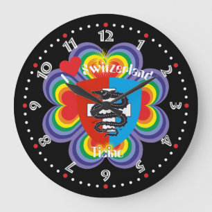 Ticino Switzerland Suisse Svizzera Svizzera Large Clock