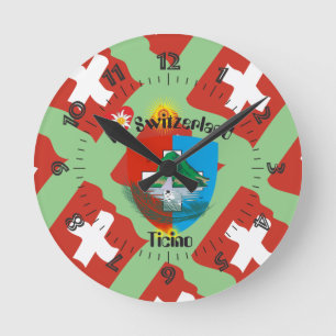 Ticino Switzerland Suisse Svizzera Svizzera Round Clock