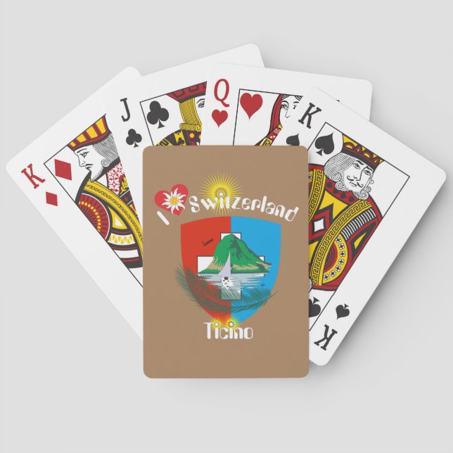 Ticino - Tessin - Switzerland - Swiss Playing Card (Back)